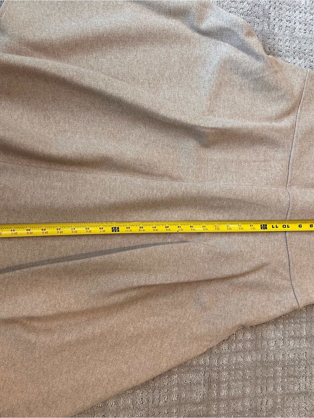 OGL Oatmeal Maxi A-Line Wool-Blend Skirt - Picture 10 of 11
